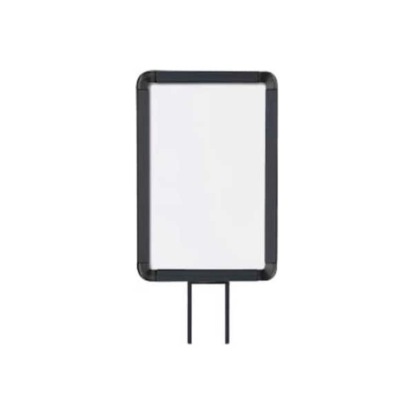 Lavi Industries Vertical Fixed Sign Frame, 7" x 11", For 7' Posts, Matte Black 50-1130F7V-S/MB - main